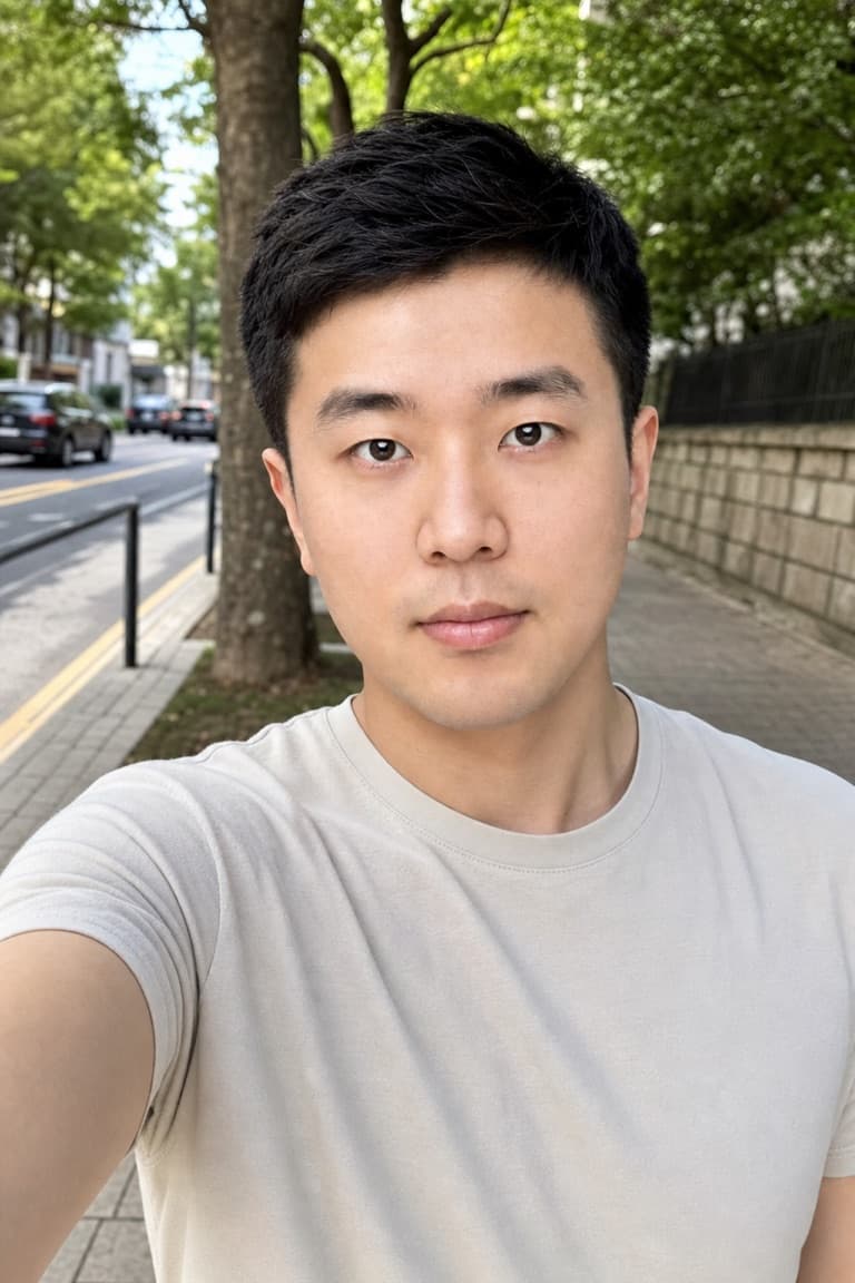 여권·비자용 변환 전 셀카 예시