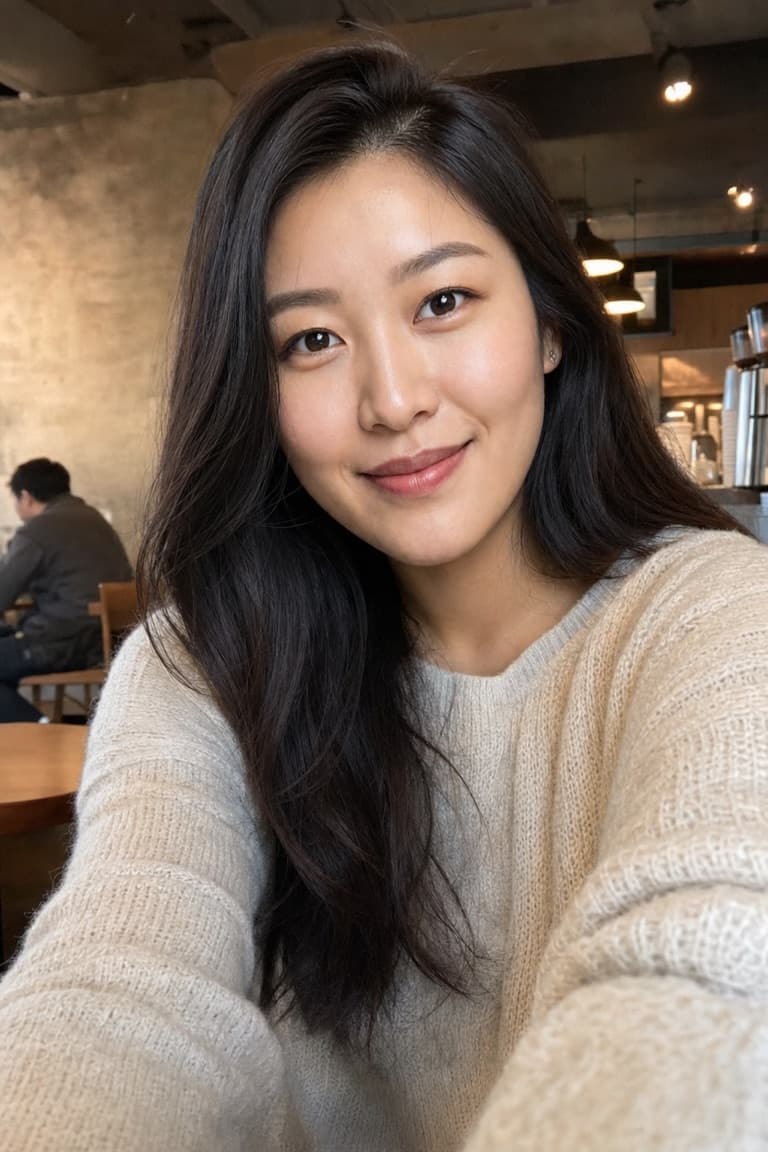 프로필 사진 변환 전 셀카 예시